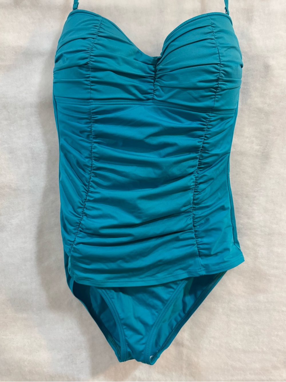 Tommy Bahama Teal Ruched One-Piece Swimsuit